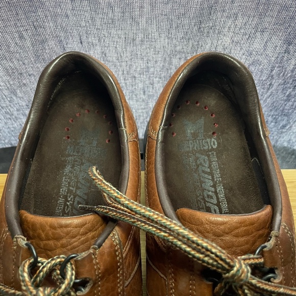 Mephisto Match Runoff Sz 13 Mens Brown Leather Shoes Sneakers Walking Lace Up